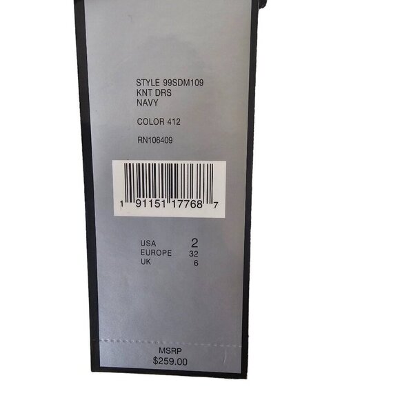 New with Tags TAHARI Embellished Lace Gown SZ 2 in Navy - Picture 5 of 9